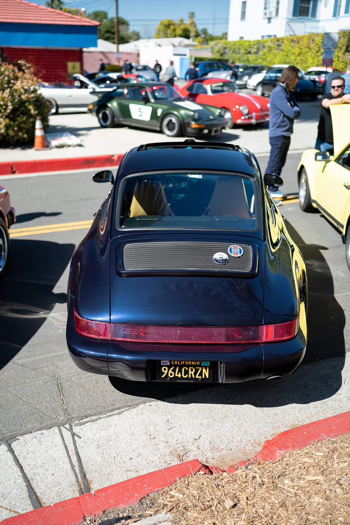 Dark blue Porsche 964 Carrera 2 at the Lit Show, Los Angeles.