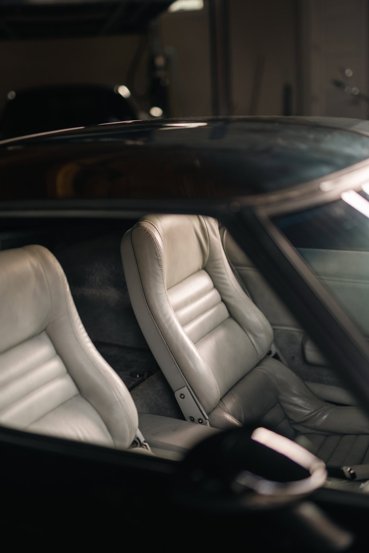 1982 Chevrolet Corvette Stingray tan leather interior.