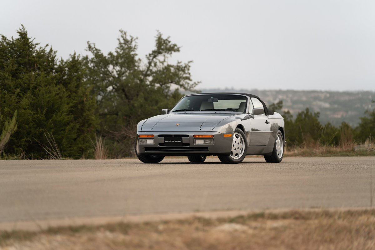 1990 Porsche 944 S2 Cabriolet in Titanium Metallic with phone dial rims.