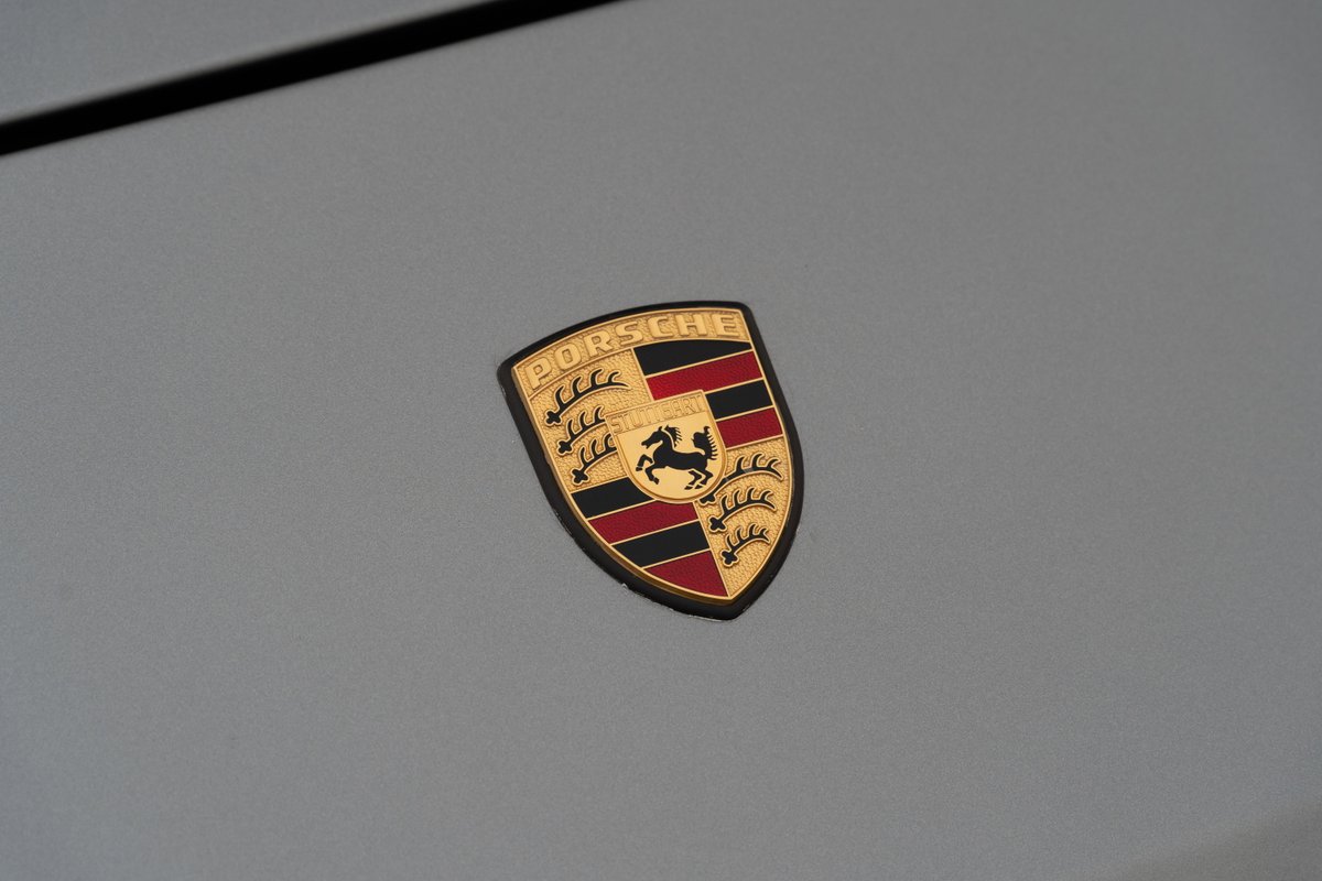 Porsche 944 S2 Cabriolet badge, titanium metallic paint.