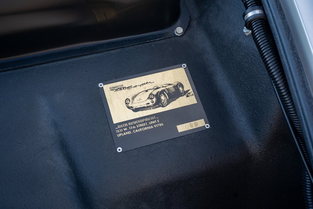 Beck 550 Spyder chassis plate with VIN 069.
