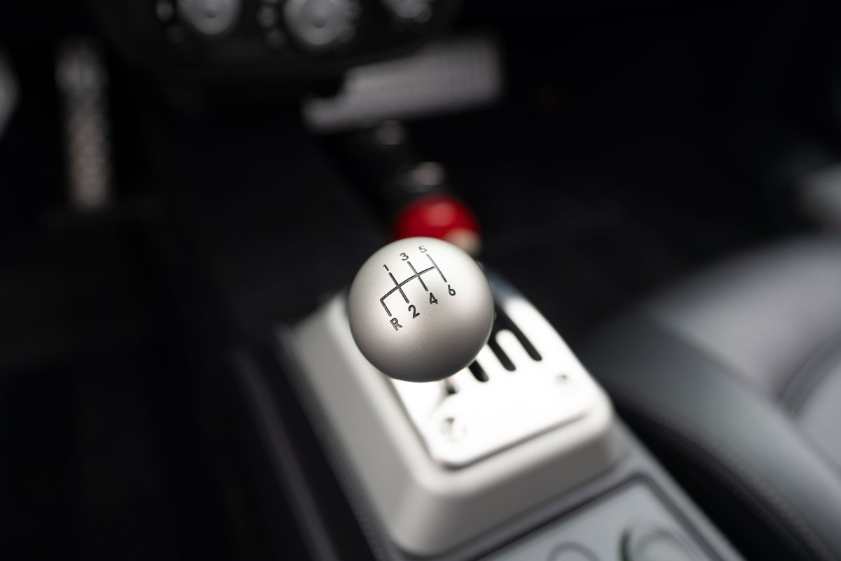 Grigio Silverstone 2007 Ferrari F430 manual shift knob and gate.