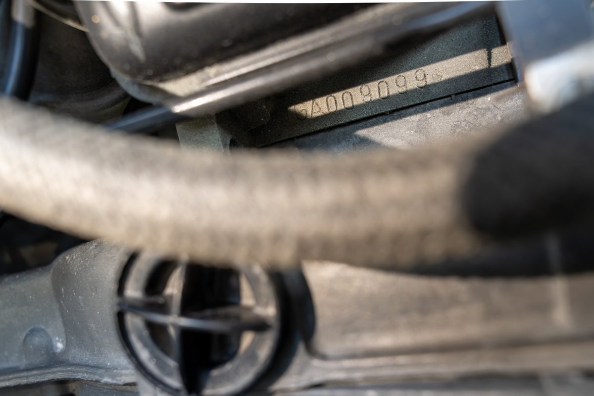 VIN plate on a 1974 Porsche 914 Can-Am LE.