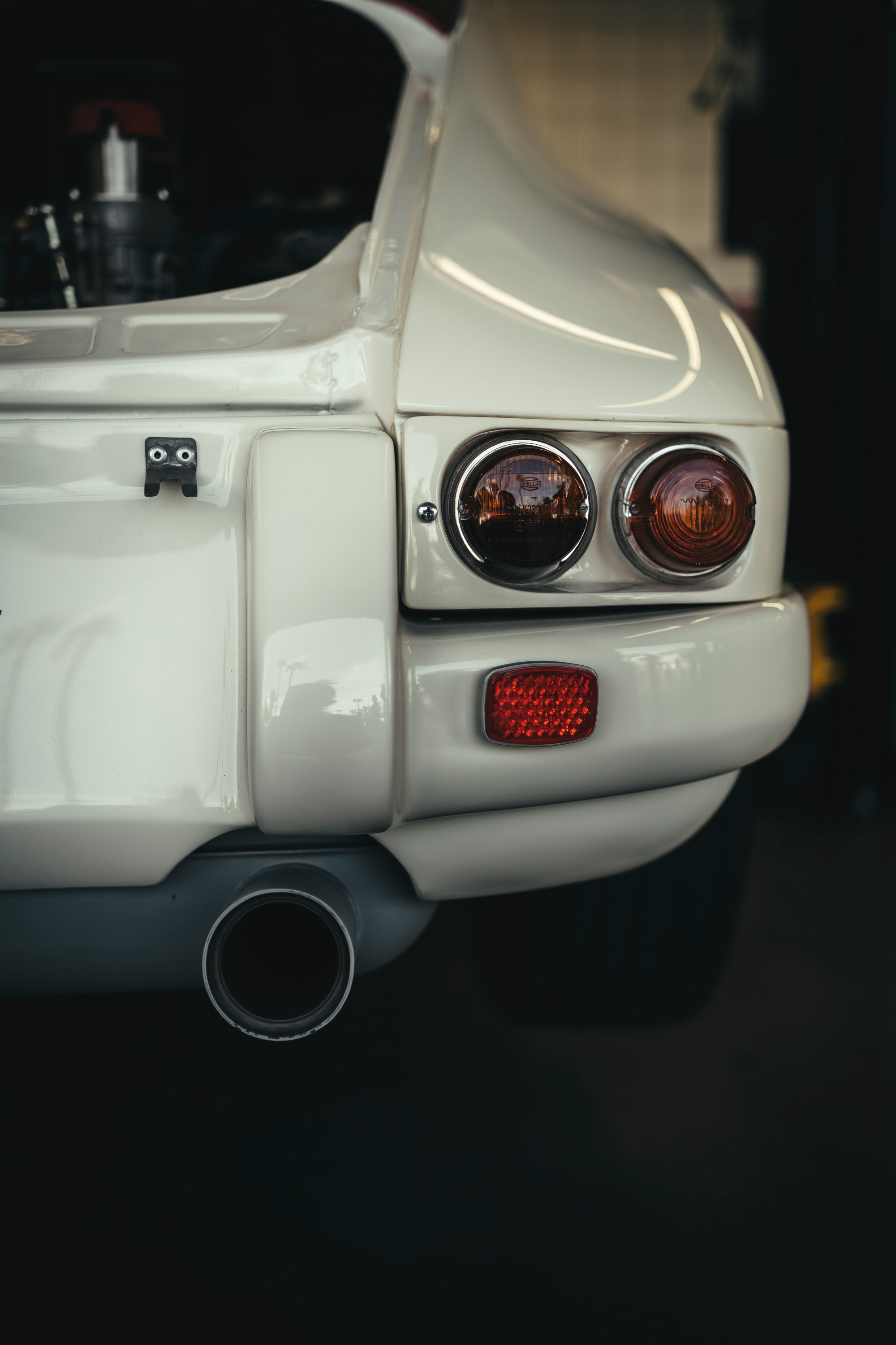 Original 911R tail light and exhaust.