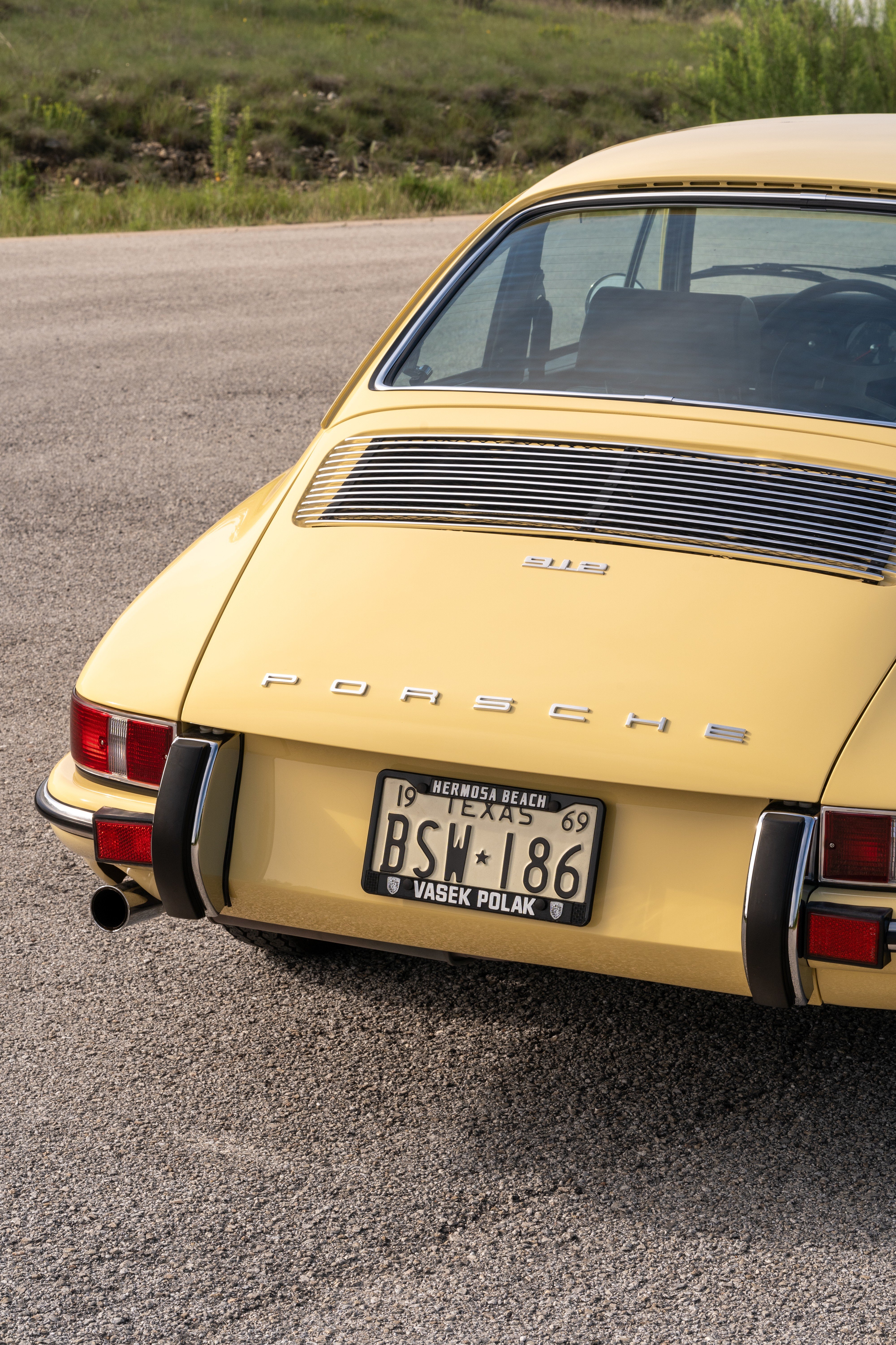 Yellow 1969 Porsche 912 Coupe 5-Speed shot in Austin, TX.