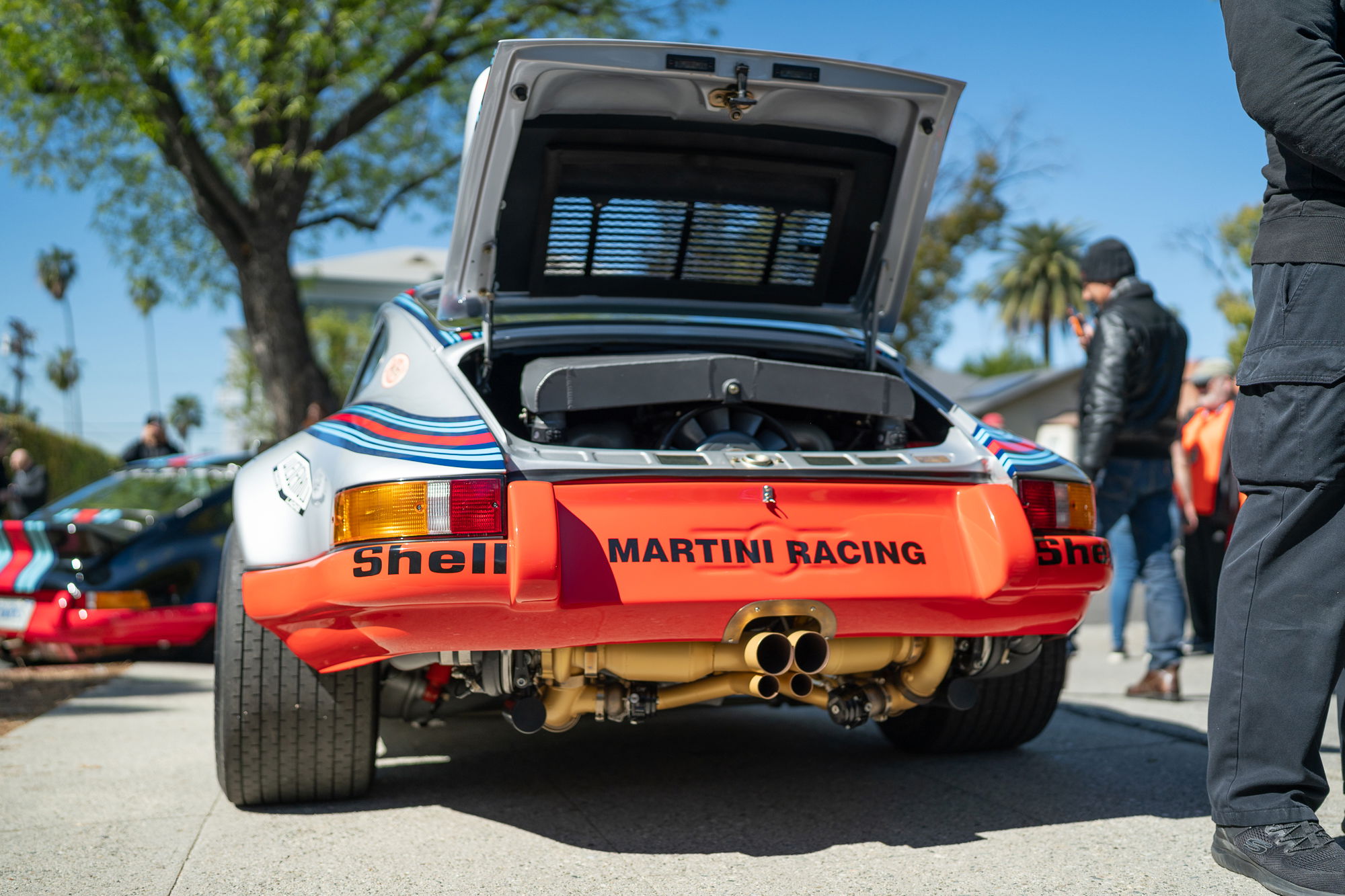 1978 Porsche 930 Turbo livery, Martini Racing orange trim, quad exhaust.