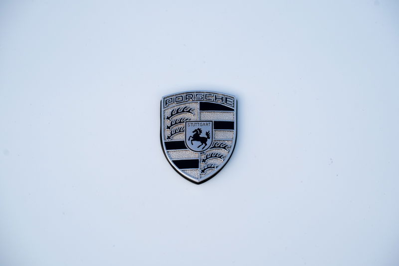 1997 Porsche 911 (993) C4S glacier white hood emblem.