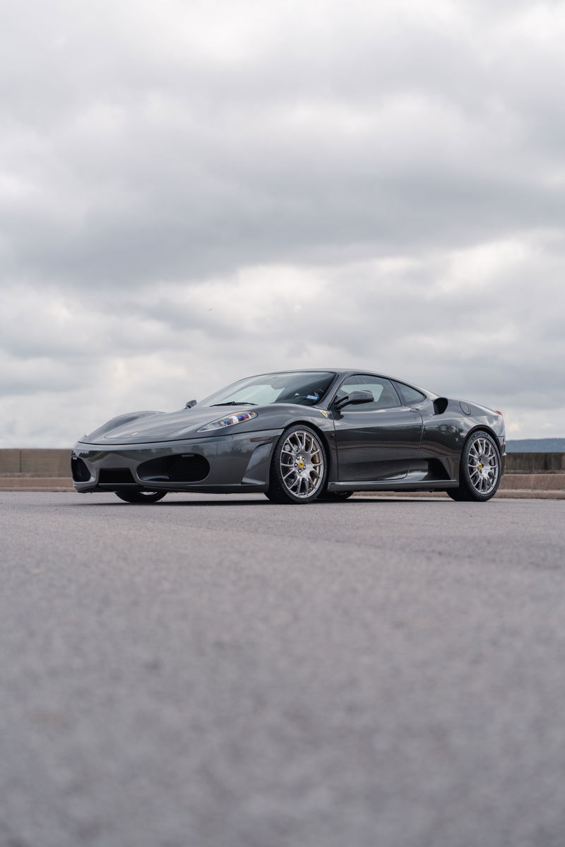 2007 Ferrari F430 6-speed in Grigio Silverstone with silver multi-spoke rims.