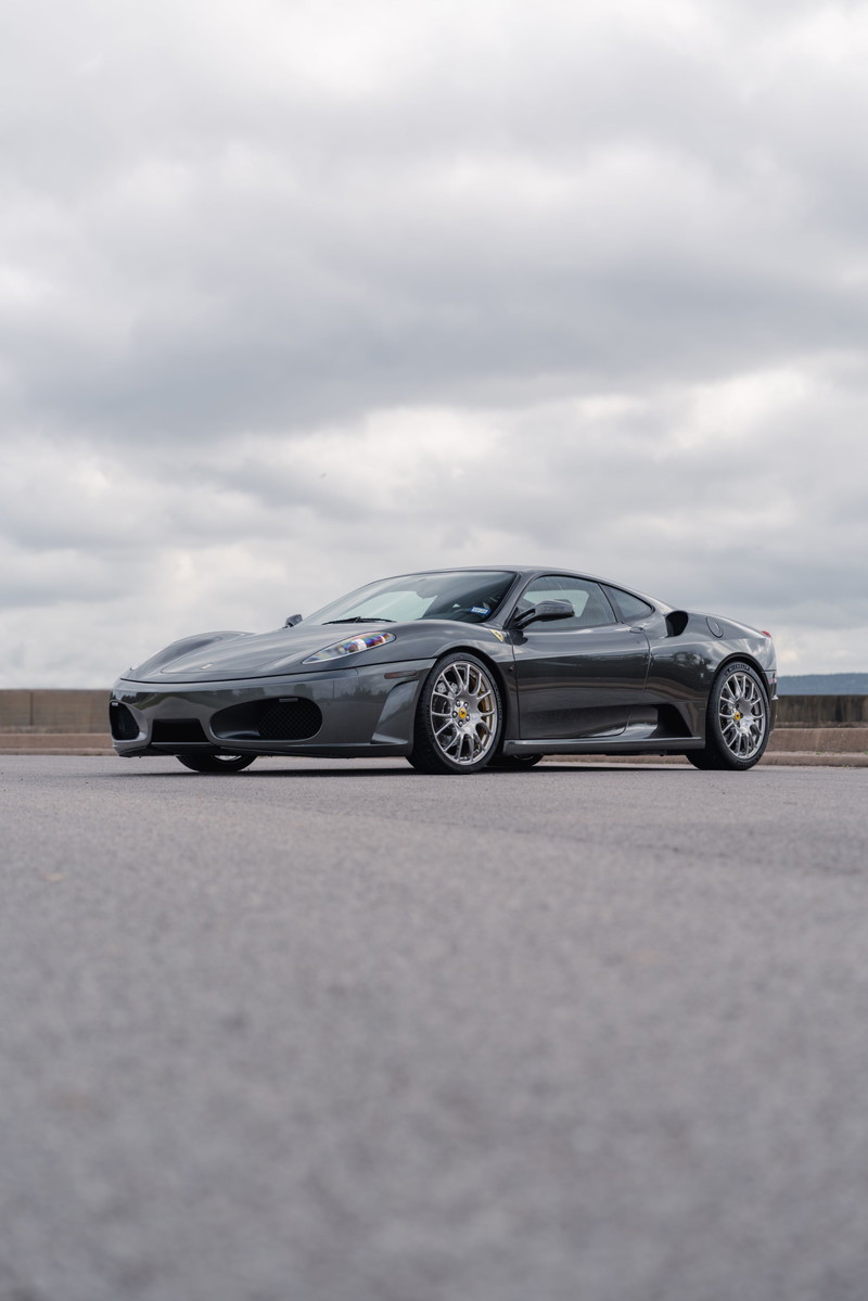 2007 Ferrari F430 6-speed in Grigio Silverstone with silver multi-spoke rims.